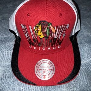 Mitchell & Ness Red and Black Cap